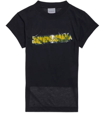 Balenciaga Women's Logo T-shirt Black - authentic Balenciaga apparel