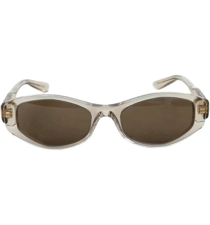 Balenciaga Women's Nova Oval BB0509S Sunglasses Transparent Beige - authentic Balenciaga product