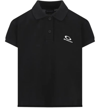 Balenciaga Women's S/S Polo T-shirt Black/White - authentic Balenciaga apparel