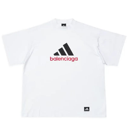 Balenciaga x adidas Unisex T-Shirt Oversized White - authentic Balenciaga apparel