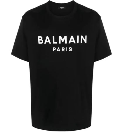 Balmain Logo Print T-shirt Black - authentic Balmain apparel