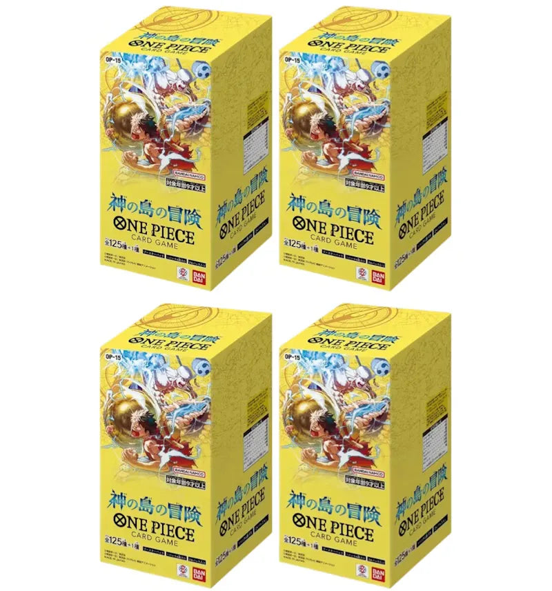 Bandai One Piece Adventure on KAMI's Island (OP-15) (Japanese) Booster Box 4x Lot - vue 360
