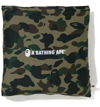 BAPE 1st Camo A Bathing Ape Square Fluffy Beads Cushion Green - authentic BAPE product