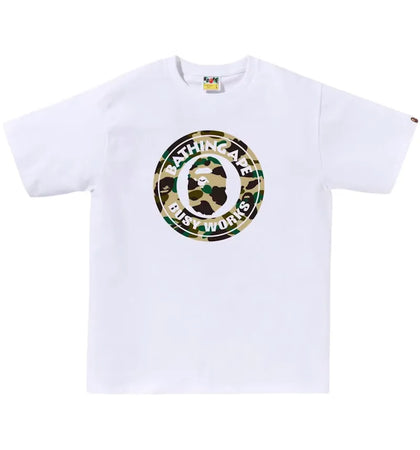 BAPE 1st Camo Busy Works Tee (SS21) White/Yellow - authentic BAPE product