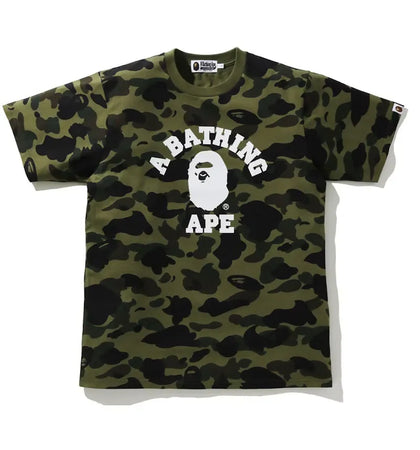 BAPE 1st Camo College Tee (SS21) Green - authentic BAPE product