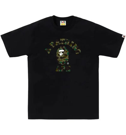 BAPE 1st Camo College Tee Tee Black/Green - authentic BAPE product