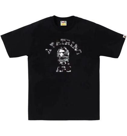 BAPE 1st Camo College Tee Tee Black/Grey - authentic BAPE product