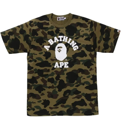 BAPE 1st Camo College Tee Tee Green - authentic BAPE product