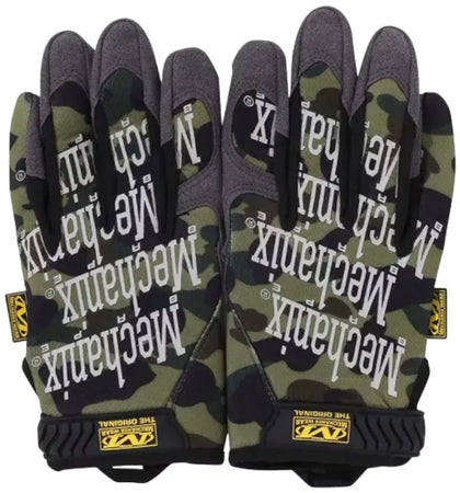 BAPE 1st Camo Mechanix Wear Gloves Green - authentic BAPE product