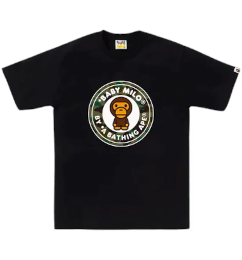 BAPE 1st Camo Milo Busy Works Tee (SS25) Black/Green - vue 360