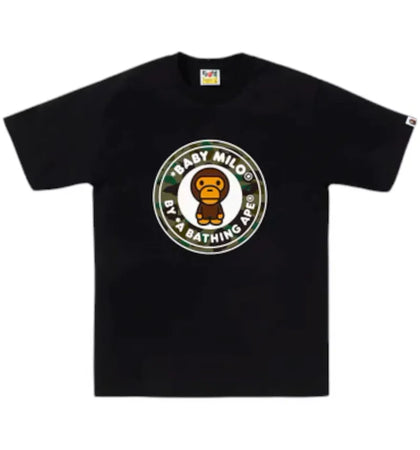 BAPE 1st Camo Milo Busy Works Tee (SS25) Black/Green - authentic BAPE product