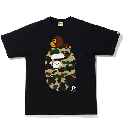BAPE 1st Camo Milo on Big Ape Tee (FW21) Black/Yellow - authentic BAPE product
