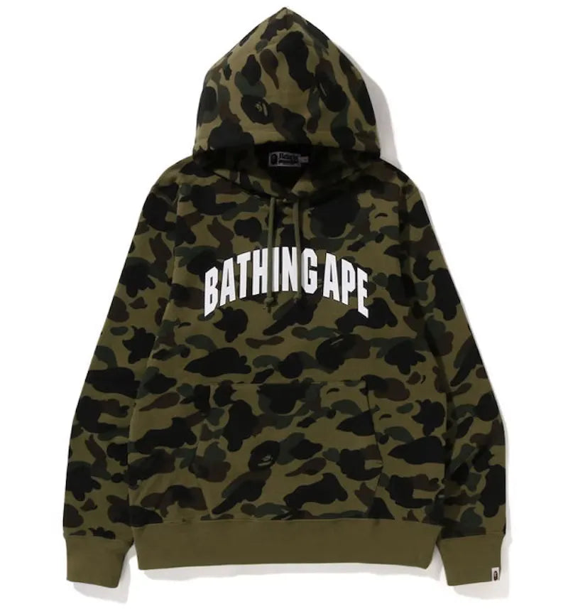 BAPE 1St Camo Pullover Hoodie (FW22) Green - vue 360