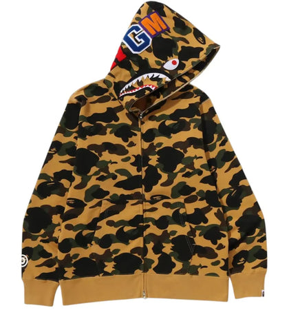 BAPE 1st Camo Shark Full Zip Hoodie (FW25) Yellow - authentic BAPE apparel