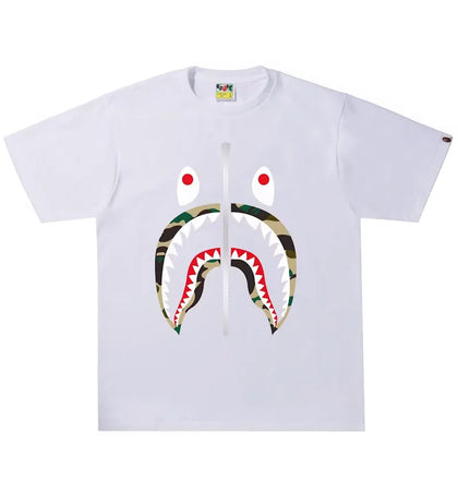 BAPE 1st Camo Shark Tee (SS22) White/Yellow - authentic BAPE product