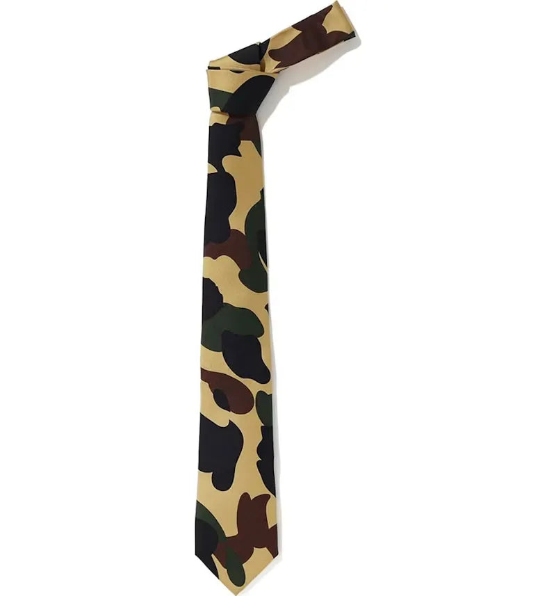 BAPE 1st Camo Tie (FW20) Yellow - vue 360