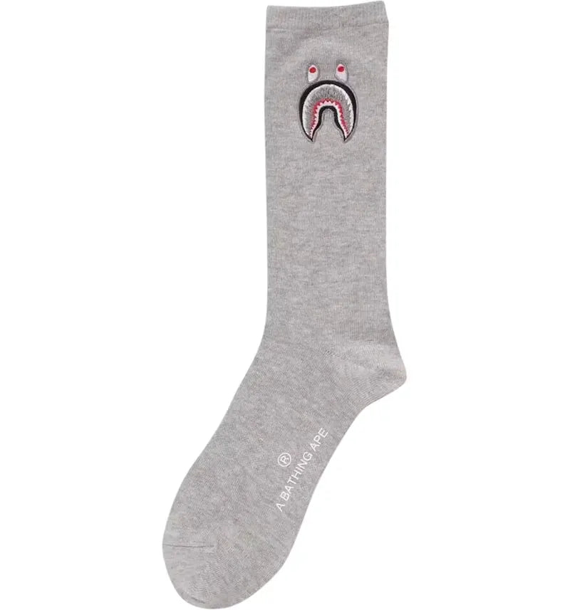 BAPE 1st Shark Socks Gray - vue 360
