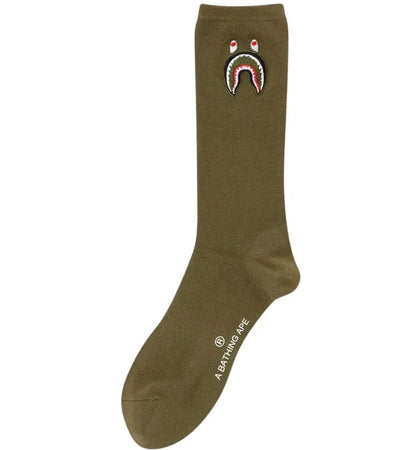 BAPE 1st Shark Socks Olive/Olivedrab - authentic BAPE product