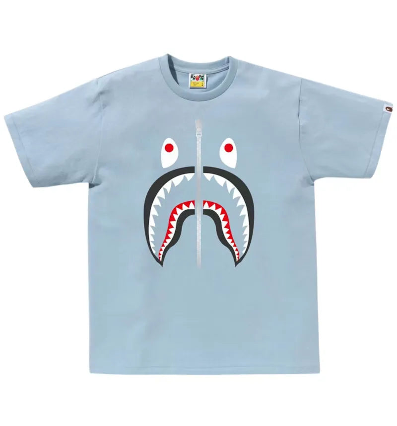 BAPE A Bathing Ape Shark Tee Sax - vue 360