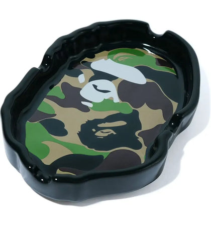BAPE Abc Camo Ape Head Ashtray Black/Green - authentic BAPE product
