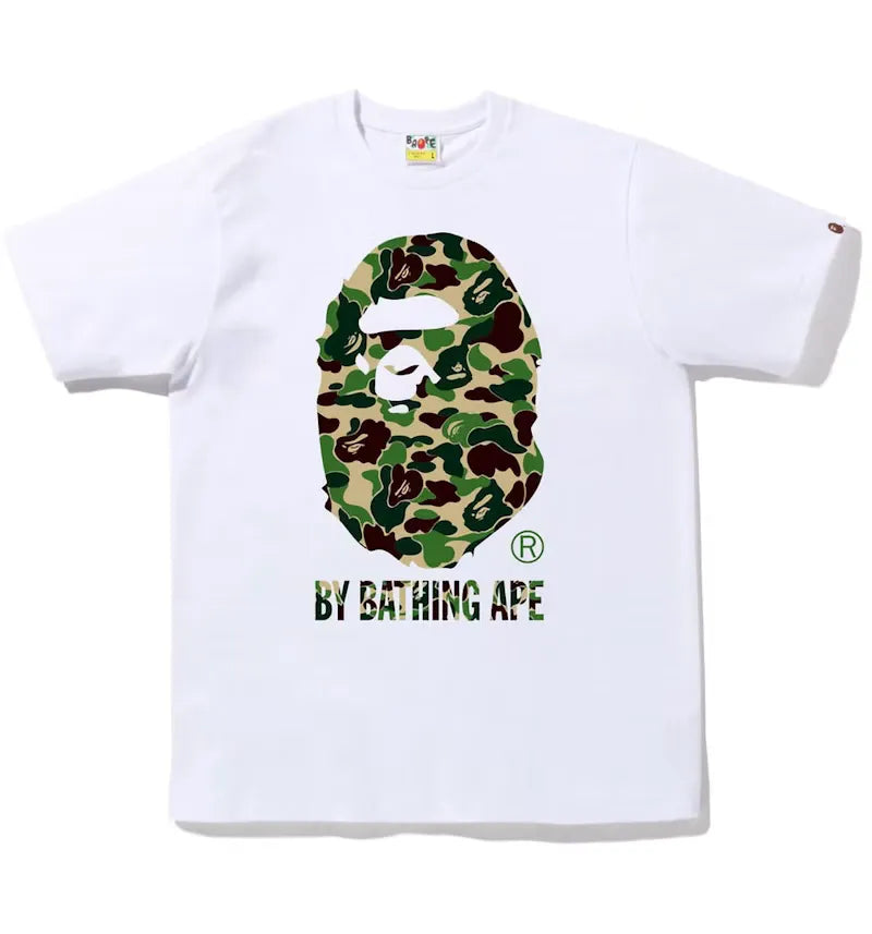 BAPE ABC Camo By Bathing Ape Tee White/Green - vue 360