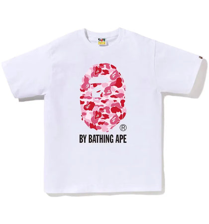 BAPE ABC Camo By Bathing Ape Tee White/Pink - authentic BAPE product