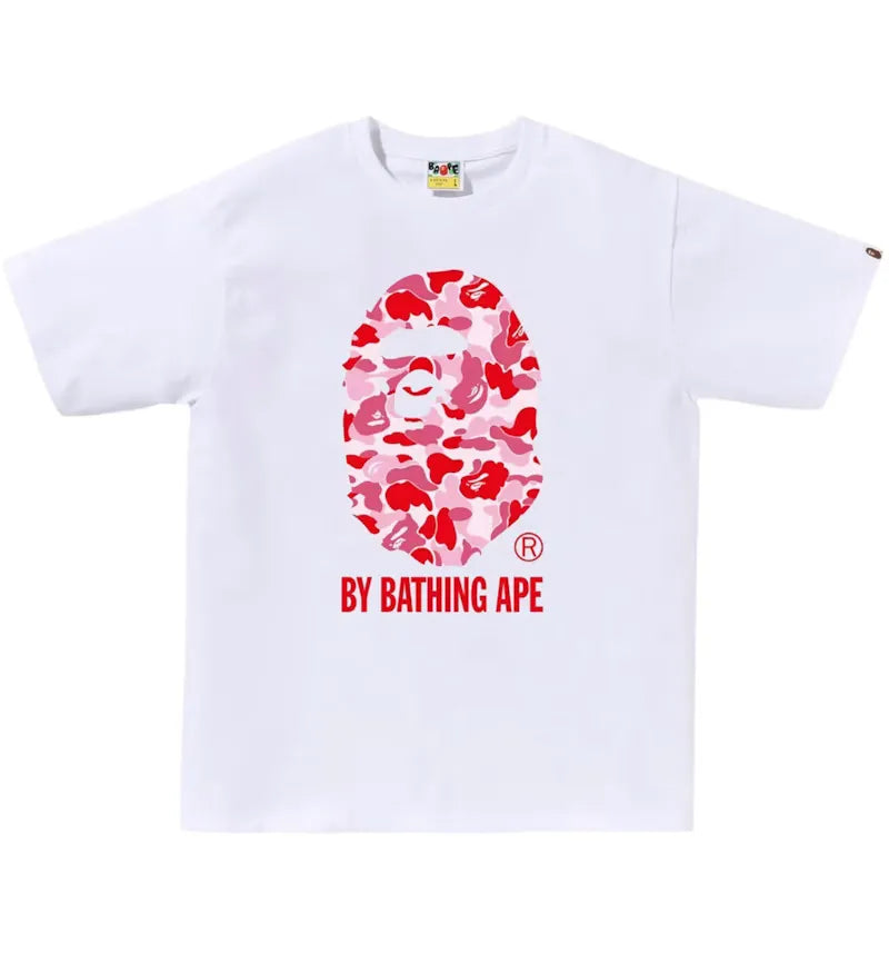 BAPE ABC Camo By Bathing Ape Tee (SS25) White/Pink - vue 360
