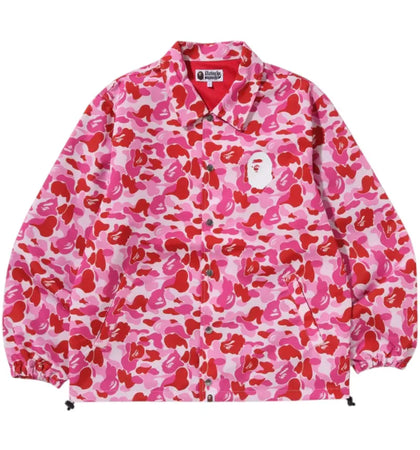 BAPE ABC Camo Coach Jacket Pink - authentic BAPE apparel