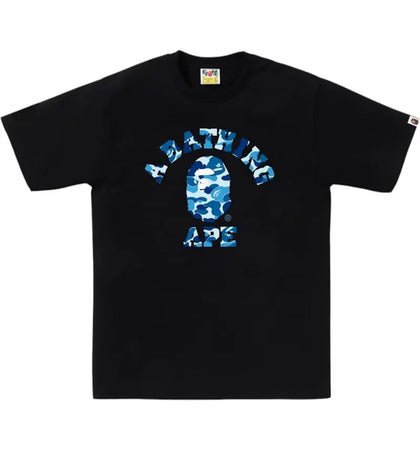 BAPE ABC Camo College (SS25) Tee Black/Blue - authentic BAPE product