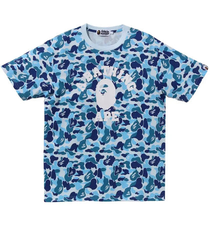 BAPE ABC Camo College Tee Blue - authentic BAPE product