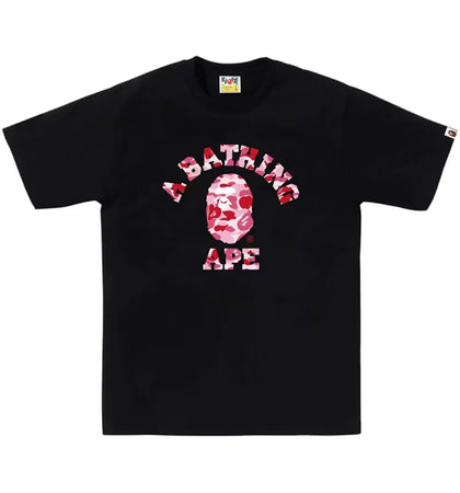 BAPE ABC Camo College Tee (FW25) Black/Pink - authentic BAPE product