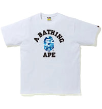 BAPE ABC Camo College Tee White/Blue