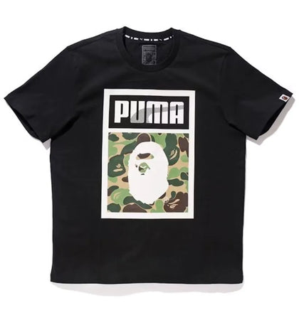 BAPE X Puma ABC Camo Logo Tee Black - authentic BAPE product