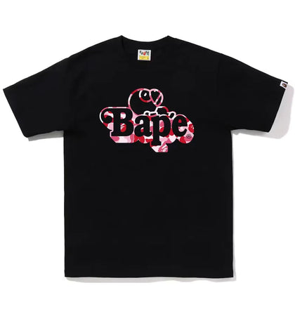 BAPE ABC Camo Milo on Bape Tee Black Pink - authentic BAPE product