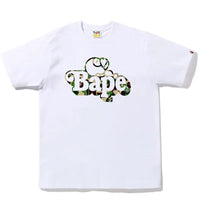 BAPE ABC Camo Milo on Bape Tee White Green