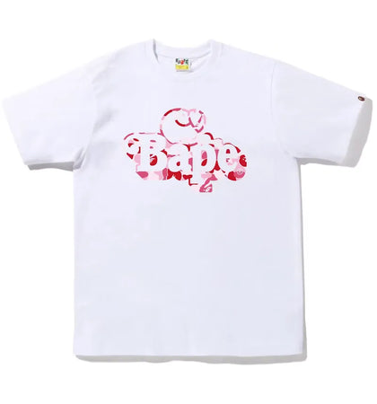 BAPE ABC Camo Milo on Bape Tee White Pink - authentic BAPE product