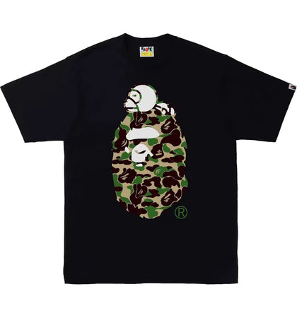 BAPE ABC Camo Milo On Big Ape Tee Black/Green - authentic BAPE product