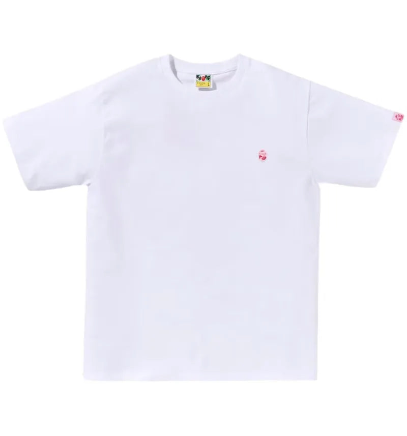 BAPE ABC Camo One Point Tee White/Pink - vue 360