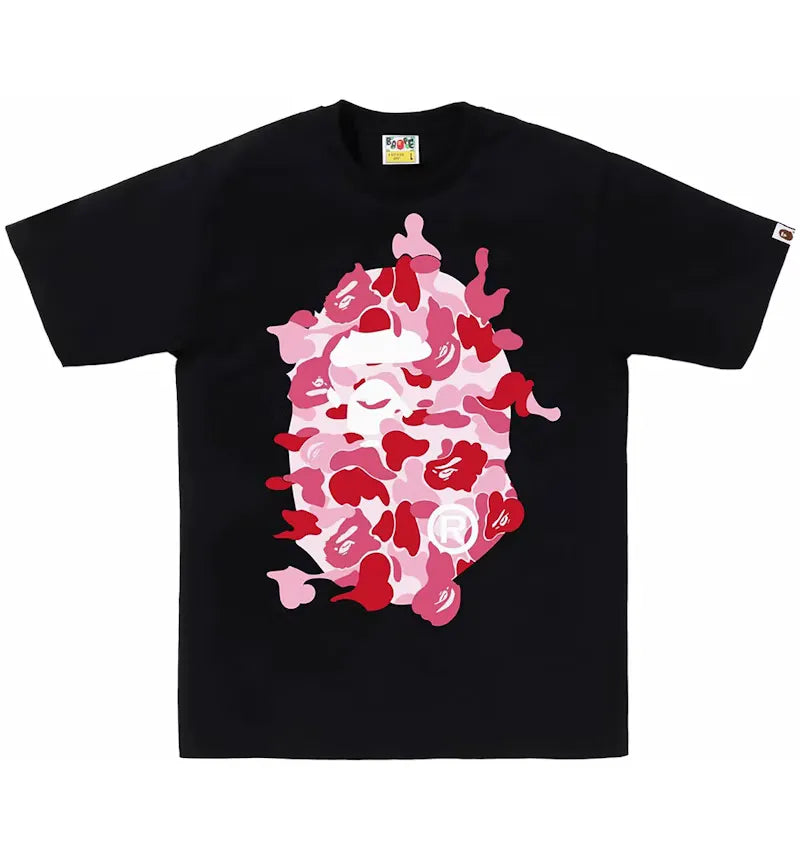 BAPE ABC Camo Rebuild Big Ape Head Tee Black/Pink - vue 360