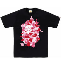 BAPE ABC Camo Rebuild Big Ape Head Tee Black/Pink