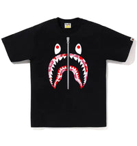 BAPE ABC Camo Shark Silver Zip Tee Black/Pink