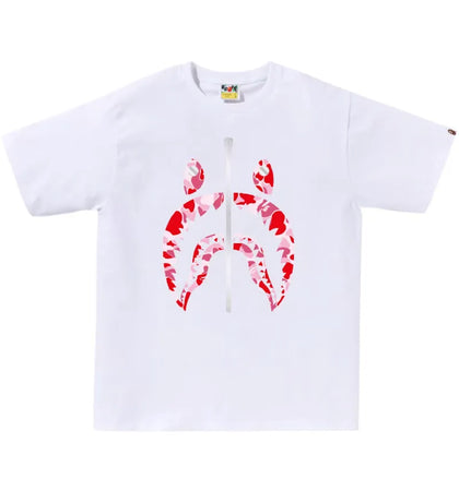 BAPE ABC Camo Shark Tee (SS25) White/Pink - authentic BAPE product