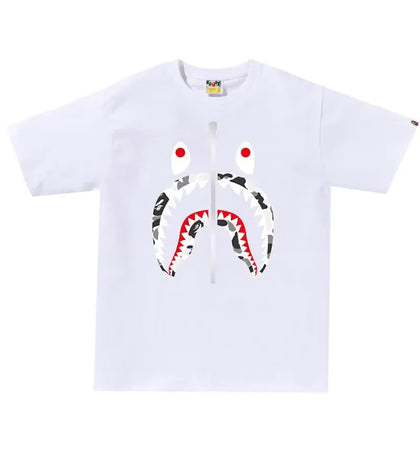 BAPE ABC Camo Shark Tee White/Grey - authentic BAPE product