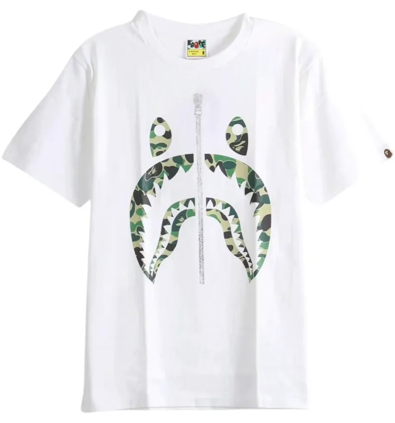 BAPE ABC Camo Shark Tee Whxgr - vue 360