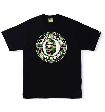 BAPE ABC Camo Single Color Busy Works Tee Black Green - authentic BAPE product