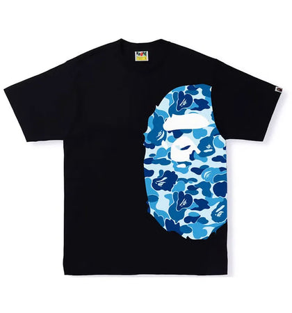 BAPE ABC Camo Side Big Ape Head Tee Black/Blue - authentic BAPE product