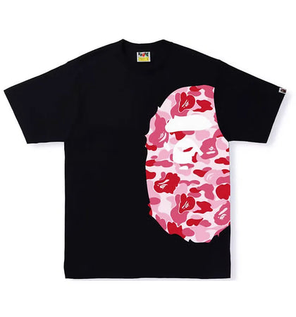 BAPE ABC Camo Side Big Ape Head Tee Black Pink - authentic BAPE product