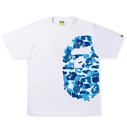 BAPE ABC Camo Side Big Ape Head Tee White/Blue - authentic BAPE product