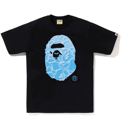 BAPE ABC Sea Surface Camo Ape Head Tee Black - authentic BAPE product
