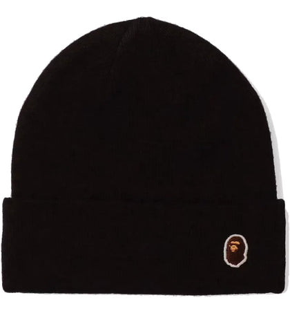 BAPE Ape Head One Point Knit Cap (FW21) Black - authentic BAPE product